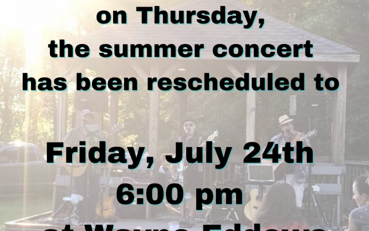 July Concert Rescheduled